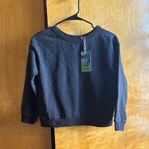 Jungmaven Cropped Laguna Charcoal Black Sweatshirt XS hemp